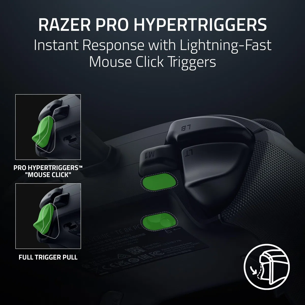 Razer Wolverine V3 Tournament Edition 8K PC Wired Gaming Controller: frequenza di polling 8000 Hz - levette TMR con tappi sostituibili - Design ergonomico - 6 pulsanti rimappabili - trigger rapidi
