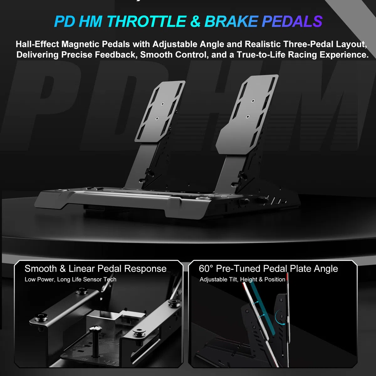 PXN V10 Ultra Volante da Gioco – Base con Motore Servo Direct Drive 3,2 Nm Force Feedback, Pedali PD HM Acceleratore & Freno, Volante 270mm – Volante Sim Racing per PC, PS4 & Xbox