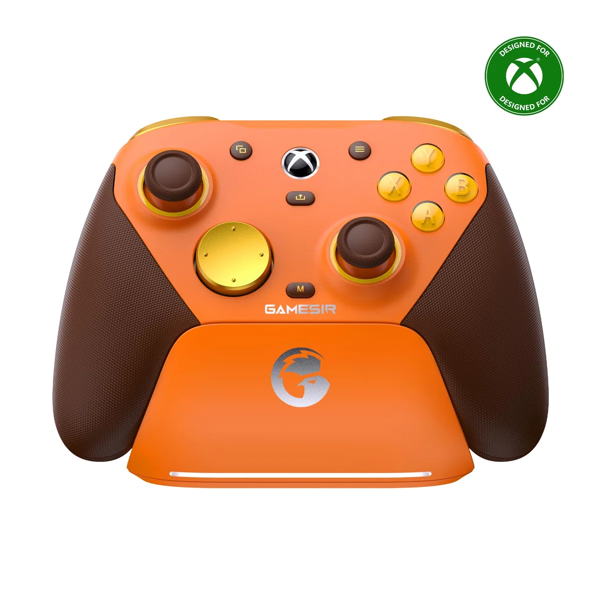 GameSir G7 Pro Controller Cablato per Xbox One, Xbox Series X/S, Controller Wireless per PC con Stick TMR, Trigger Analogici a Effetto Hall, Jack Audio da 3,5 mm – Amber Flame