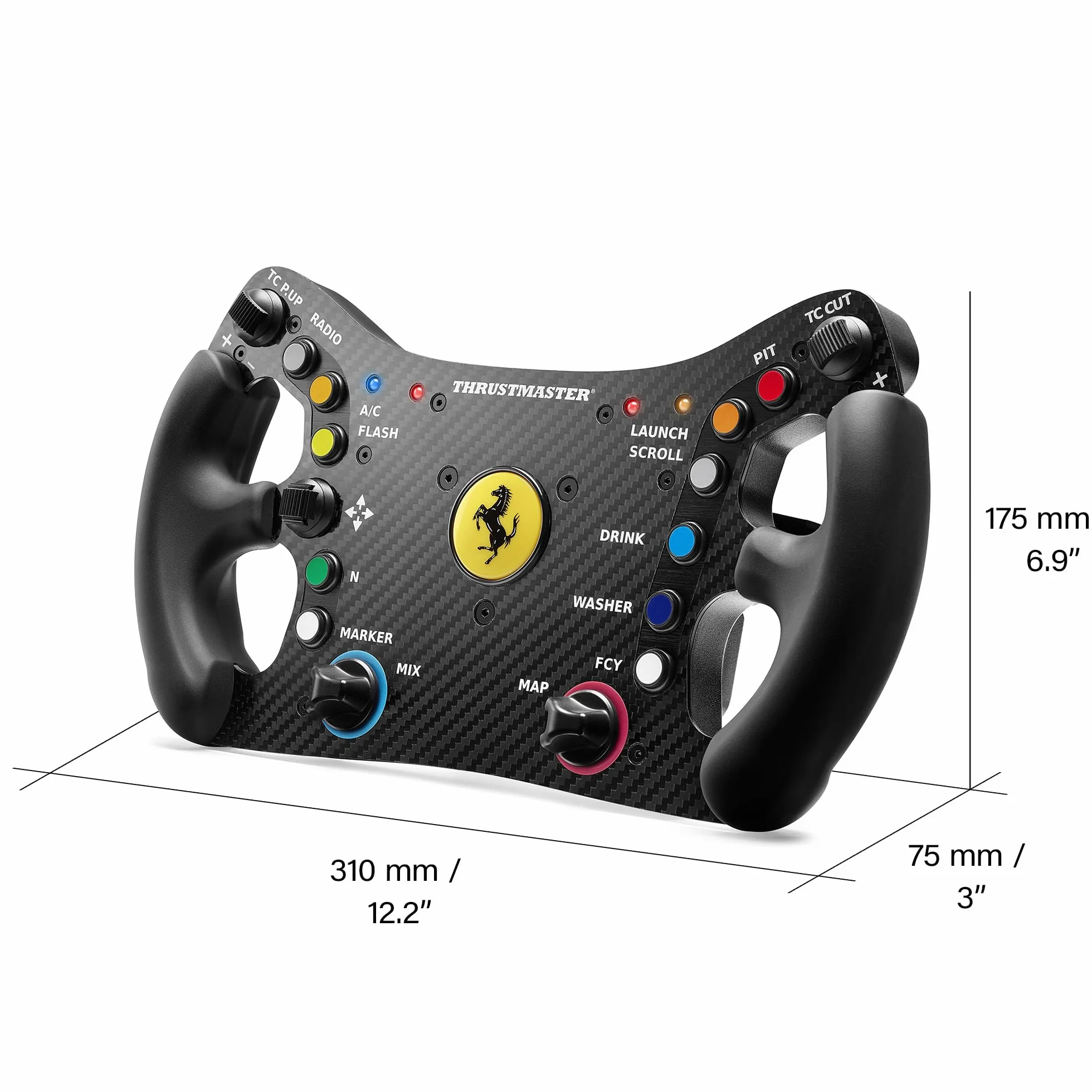 Thrustmaster Ferrari 488 GT3 Wheel Add-On, Volante Racing, PC, PS5, PS4, Xbox Series X|S, Xbox One, Su Licenza Ufficiale Ferrari