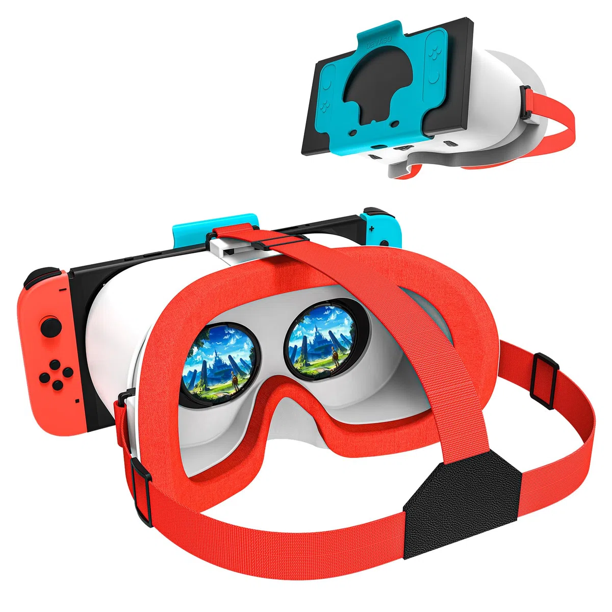 VR Headset for Nintendo Switch & OLED Model, Upgraded Your Switch 1/OLED VR Games with Virtual Reality 3D Goggles, Adjustable HD Lenses & Comfortable HeadStrap, Cool Glasses Stuff for Kids