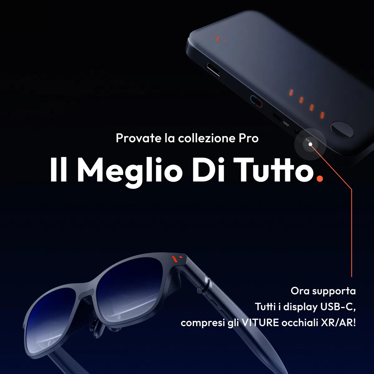 VITURE Pro Mobile Dock, Prima esperienza XR immersiva per Switch 2,streaming&gioco cooperativo,contenuti 2D/3D, compatibile con PS, Switch, Fire TV, dispositivi HDMI,per display USB-C e occhiali XR/AR