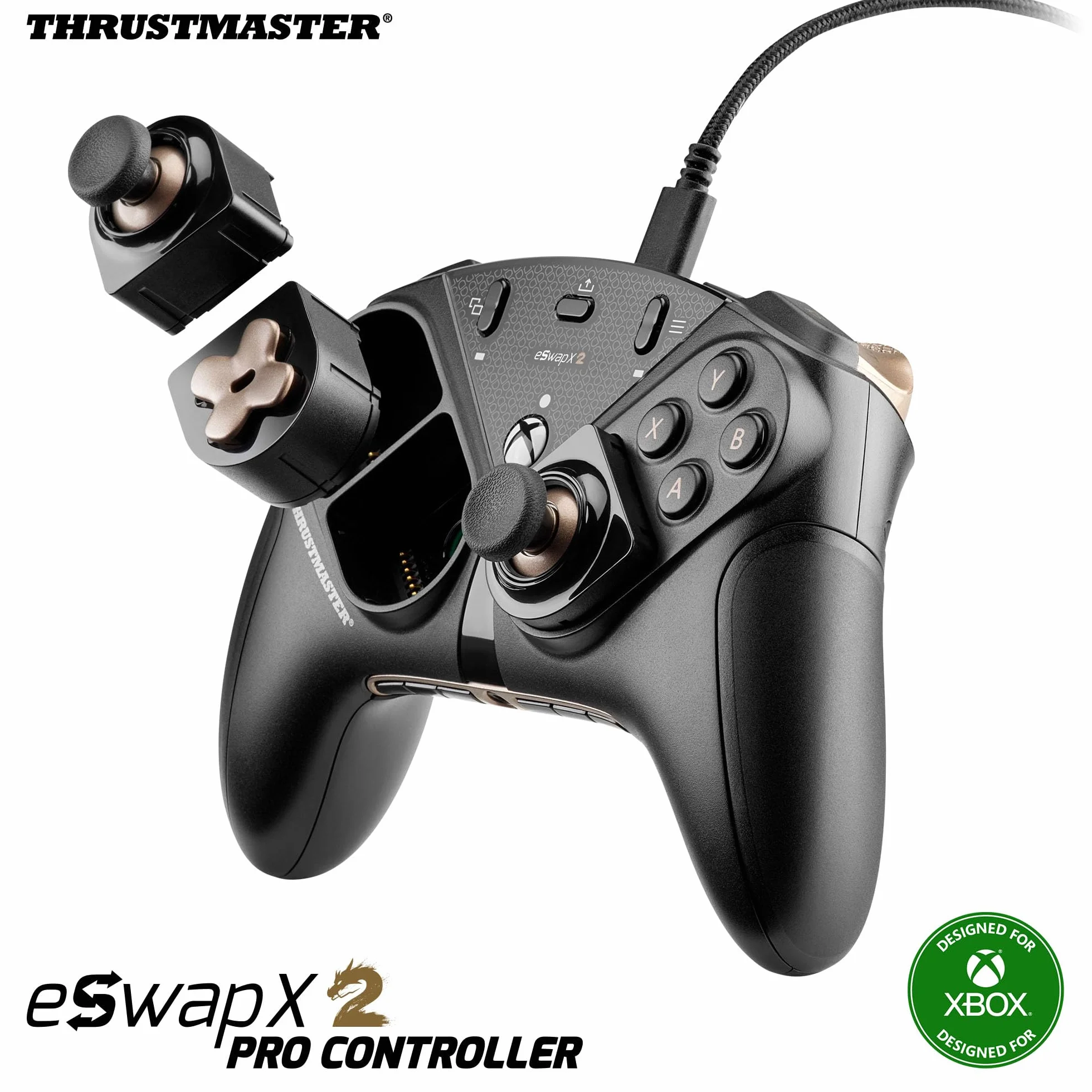 Thrustmaster Eswap X2, Gamepad Modulare per Xbox Series X|S e PC, Pulsanti Meccanici Reattivi, Mini-Stick Precisi, D-Pad, Controller Fighting Professionale