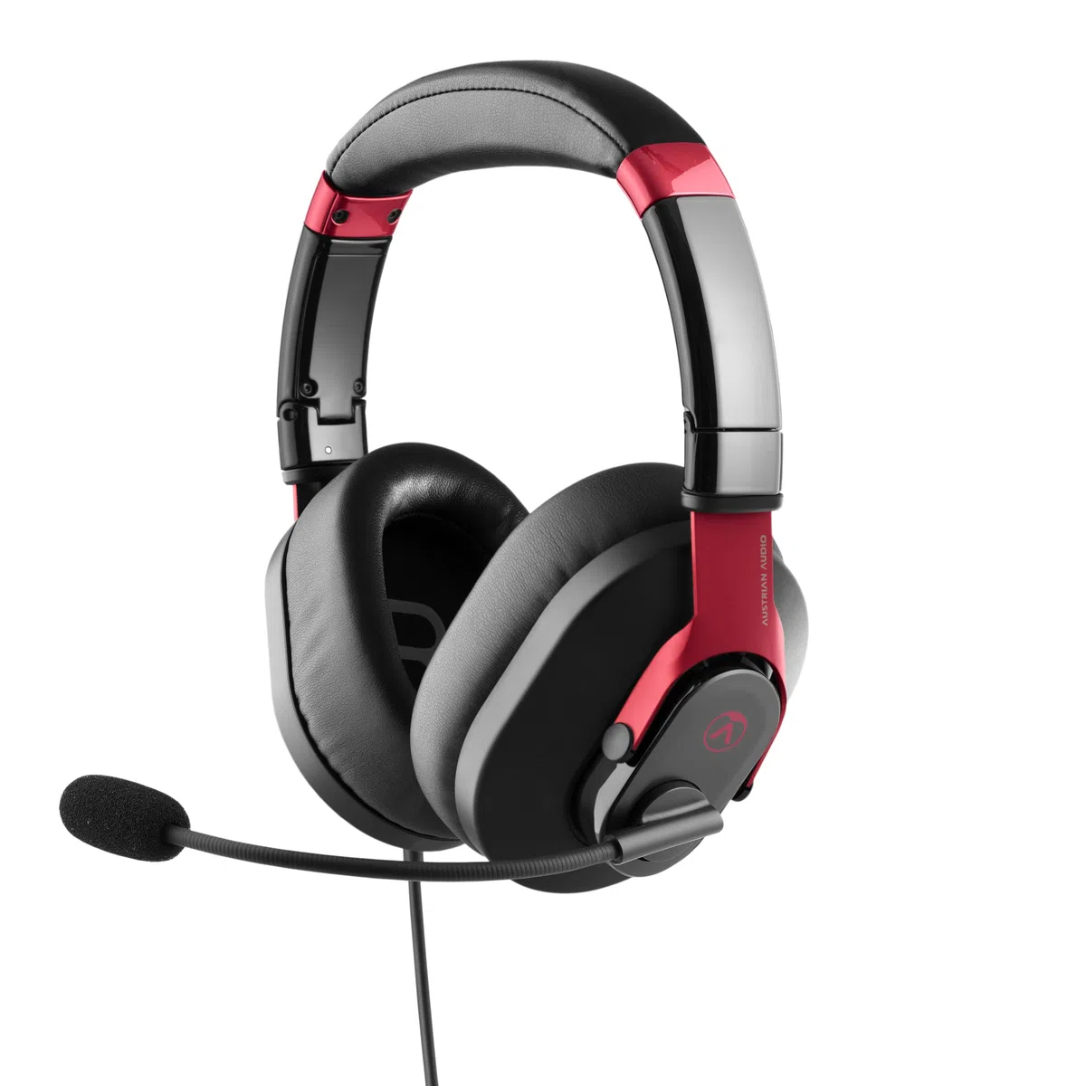 Austrian Audio Cuffie da Pro Gaming con Microfono PG16 (accessori da gaming pieghevoli, cavo da 1,4 m rimovibile), nero/rosso