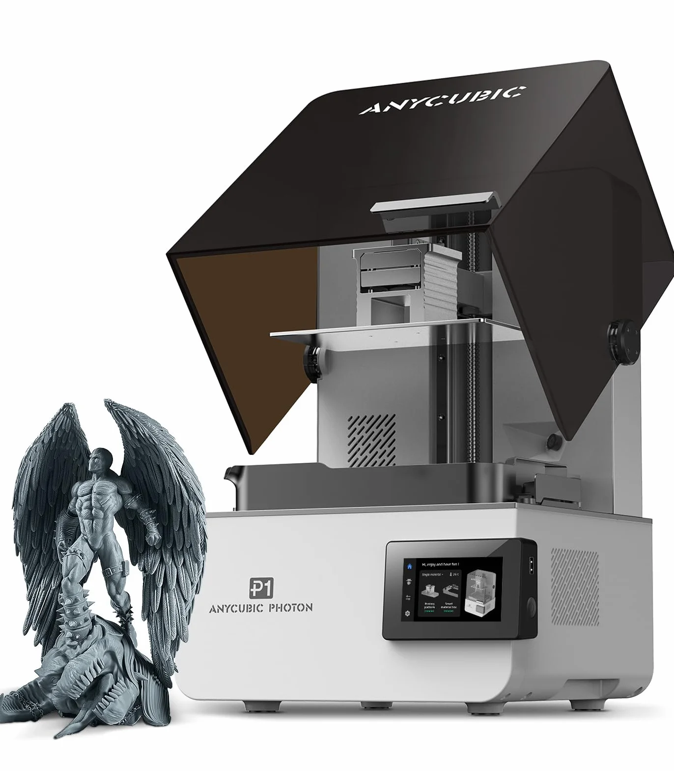 ANYCUBIC Photon P1 Stampante 3D a Resina, 14K Precisione e LighTurbo COB 4.0, Vite a Ricircolo di Sfere per la Massima Stabilità, Compatibile con Resina 8000 cps, Grandi Dimensioni 223x126x230mm