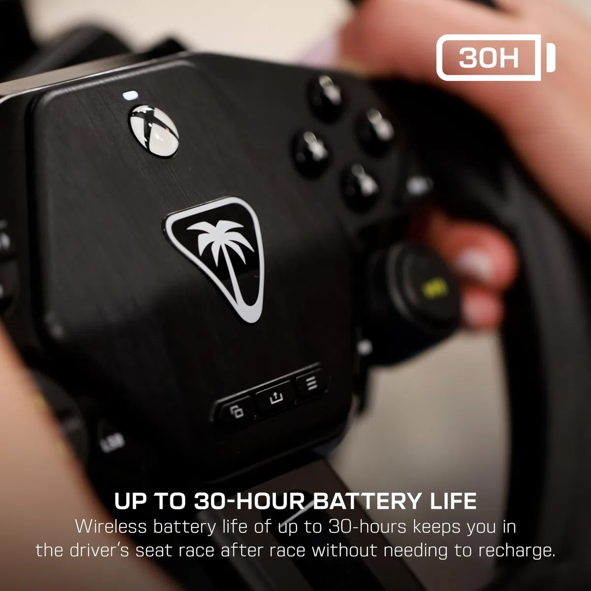 Turtle Beach Racer Sistema di volante wireless con licenza ufficiale per Xbox Series X|S, Xbox One e PC Windows - Connessione wireless stabile, fino a 30 ore di autonomia della batteria
