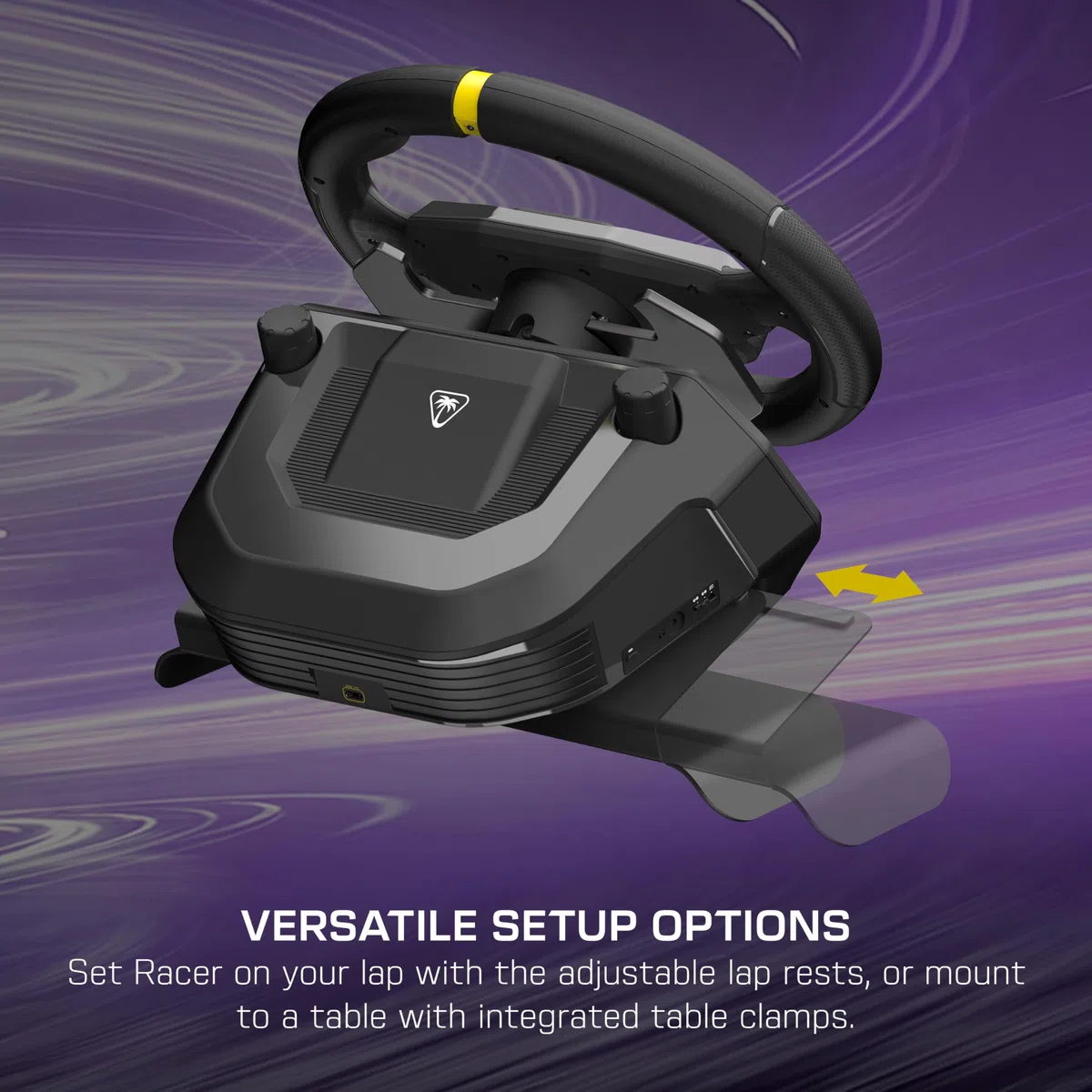 Turtle Beach Racer Sistema di volante wireless con licenza ufficiale per Xbox Series X|S, Xbox One e PC Windows - Connessione wireless stabile, fino a 30 ore di autonomia della batteria