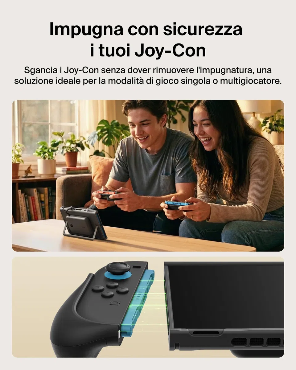 Belkin Gaming Impugnatura Ricarica Nintendo Switch 2, Power bank 10K, Nero | Caricatore Portatile 10000mAh, 30W, Caricatore Magnetico, Compatibilità Supporto, Maniglia Antiscivolo Ergonomica, Display