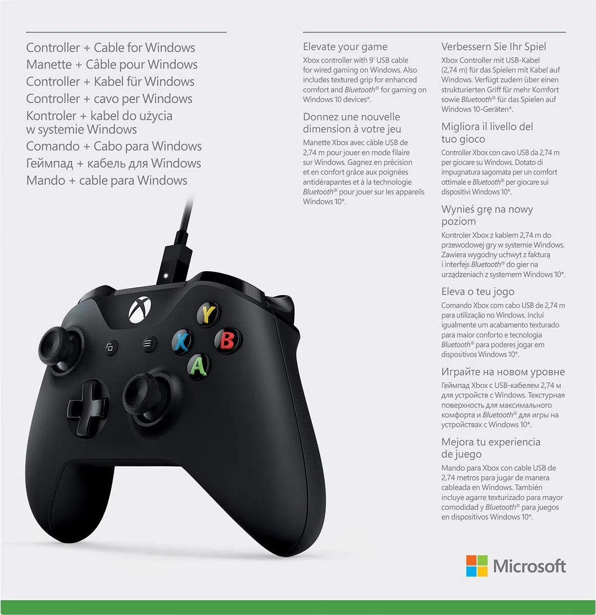 Xbox One: Controller Bluetooth + Cavo per PC