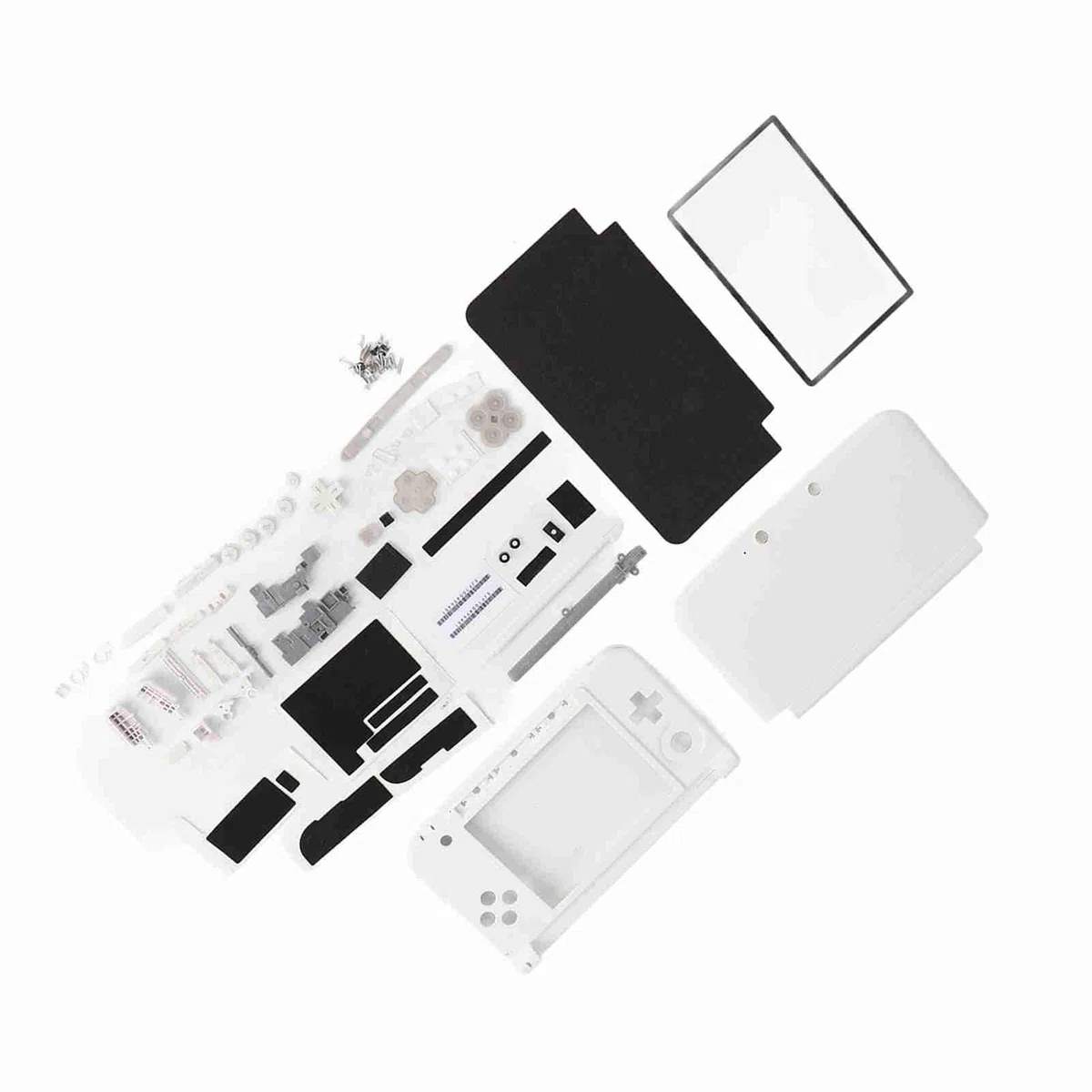 Kit completo di ricambi per la scocca di ricambio del Nintendo 3DS XL - Realizzato in resistente materiale ABS con tutti i componenti inclusi - Installazione semplice e dispon