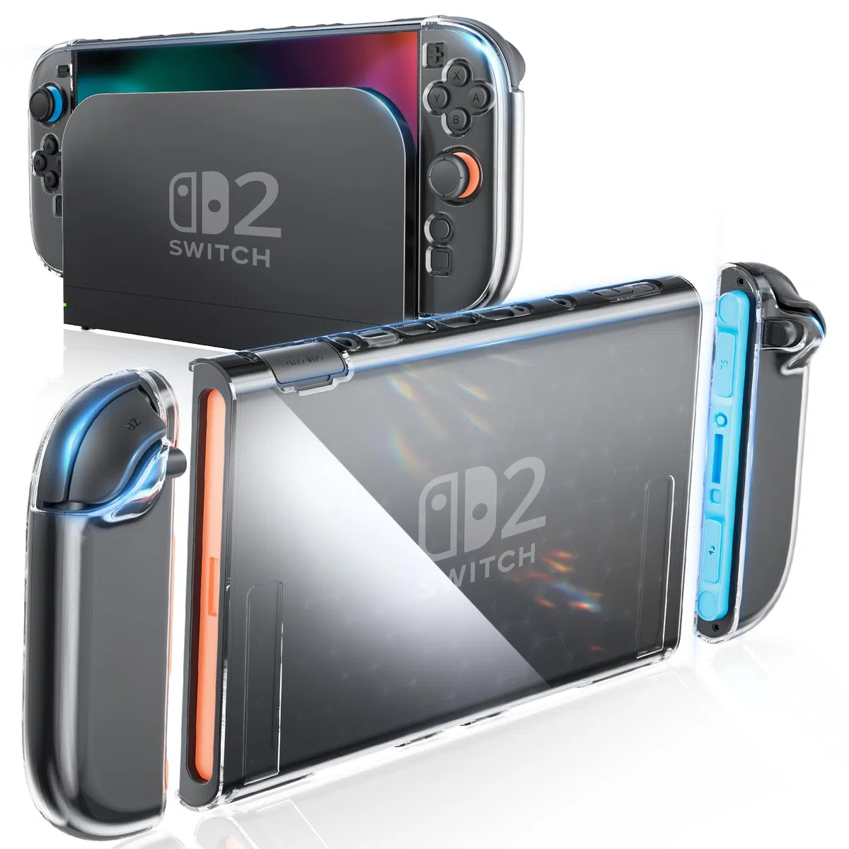 HEYSTOP [120 Pezzi] Cover Protettiva Compatibile con Nintendo Switch 2 Console Slim Hollow Bracket Design Custodia Antiurto e AntiGraffio Cover Skin per Nintendo Switch 2 2025 Ultimo Modello