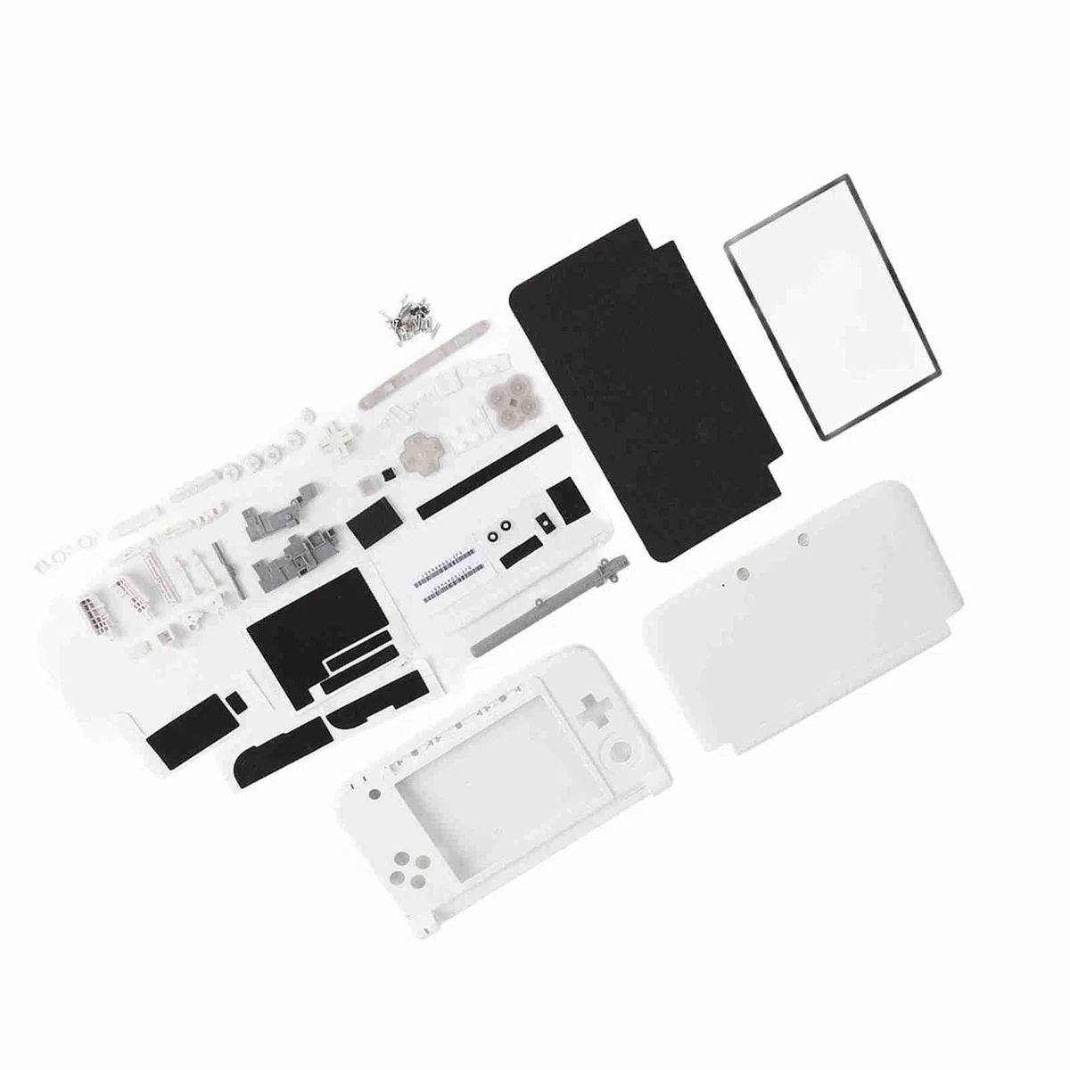 Kit completo di ricambi per la scocca di ricambio del Nintendo 3DS XL - Realizzato in resistente materiale ABS con tutti i componenti inclusi - Installazione semplice e dispon