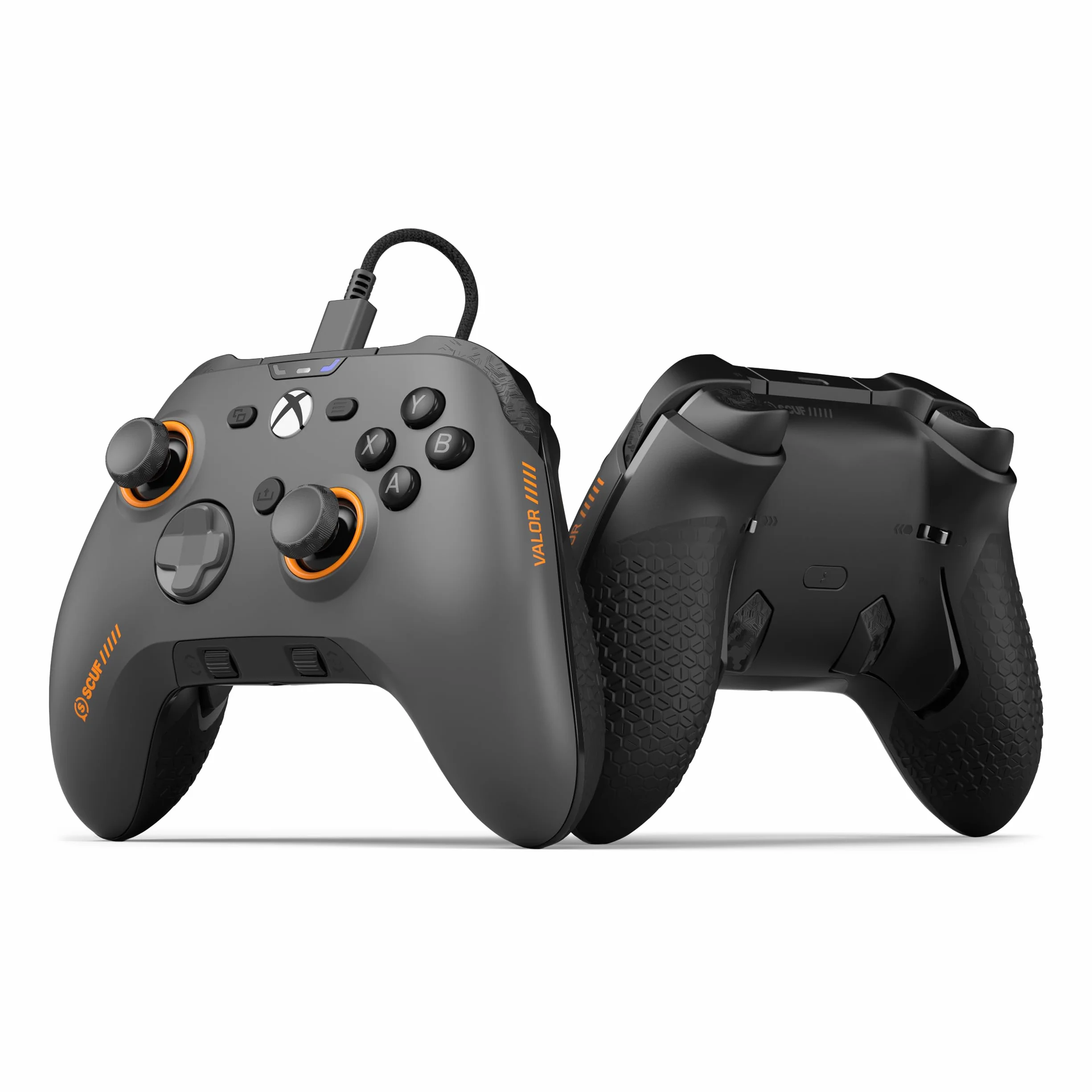 SCUF VALOR PRO Controller Xbox ad alte prestazioni cablate - Pagaie posteriori personalizzabili, trigger istantanei, levette effetto Hall, controlli audio, Xbox Series X|S, Xbox One - Grigio acciaio