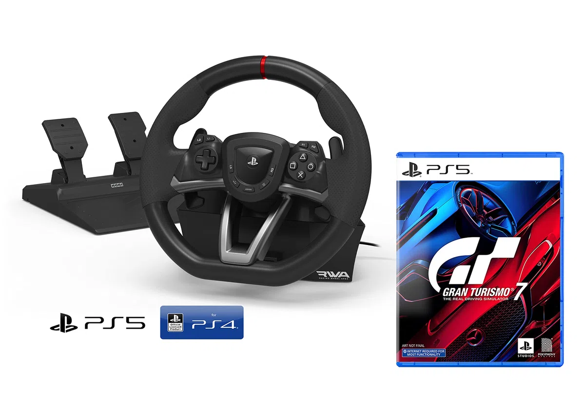 Sony PlayStation 5 Volante e Pedali Gran Turismo 7 Nuovo Modello Compatibile PS5