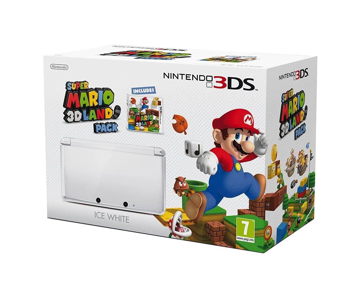 Nintendo 3DS - Console, Bianco Ghiaccio + Super Mario 3D Land [Bundle]