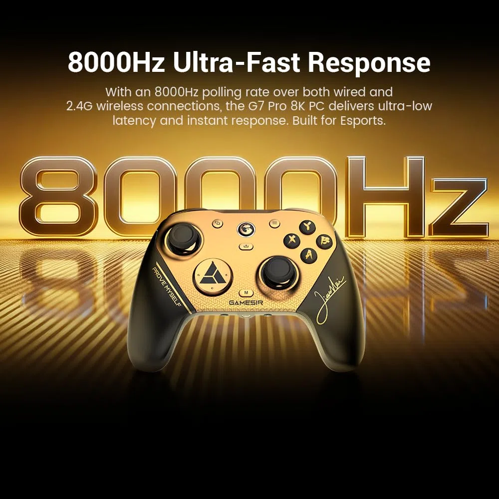 GameSir G7 Pro 8000 Hz Controller Wireless per PC Gaming – Gamepad PC Ultra-veloce a Bassa Latenza con Joystick TMR di Gen2, Grilletti a Effetto Hall – Controller Pro per Esports – Champion Edition