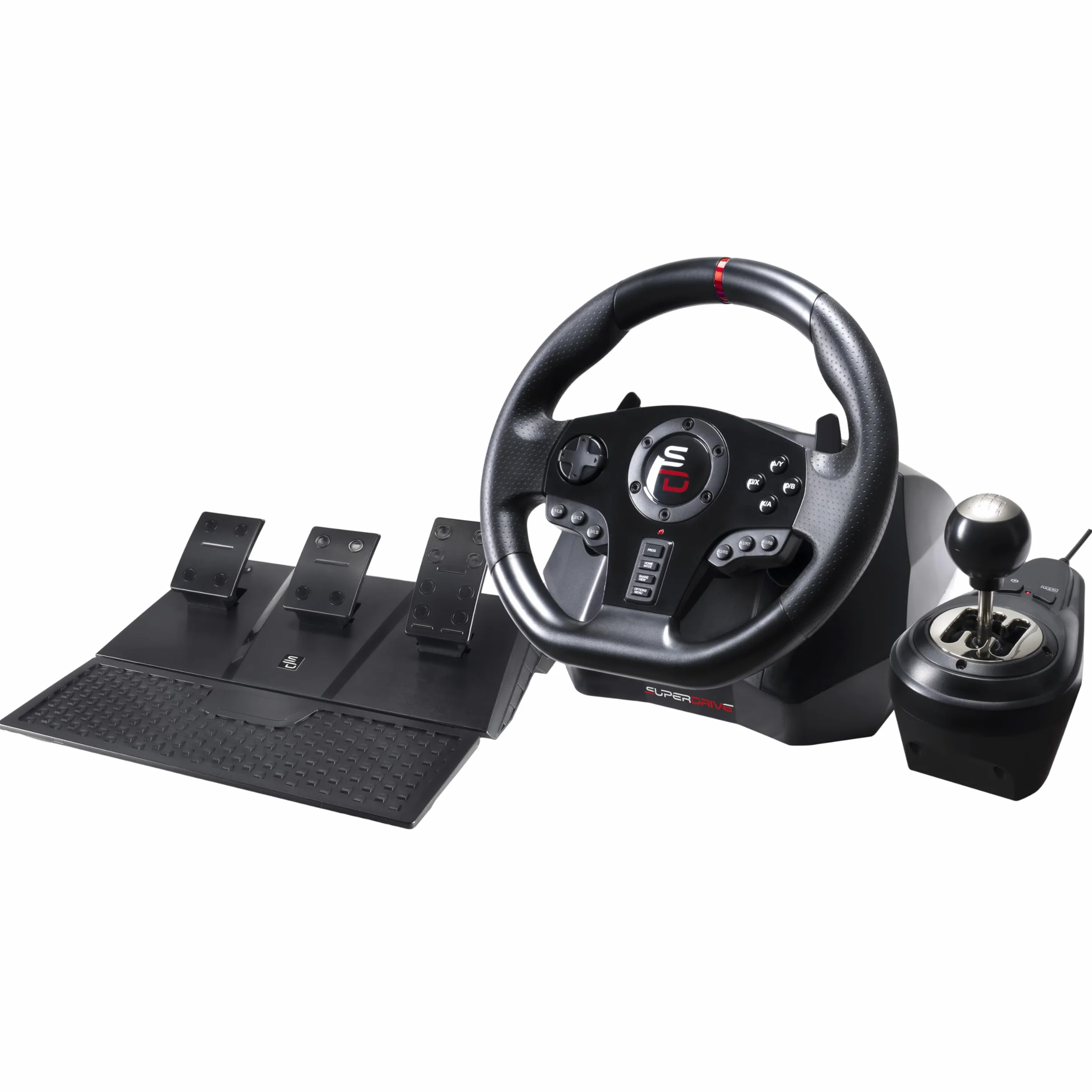 SUBSONIC Superdrive Gs850-X Racing Volante con leva del cambio manuale, 3 pedali per Xbox Series X/S, PS4, Xbox One