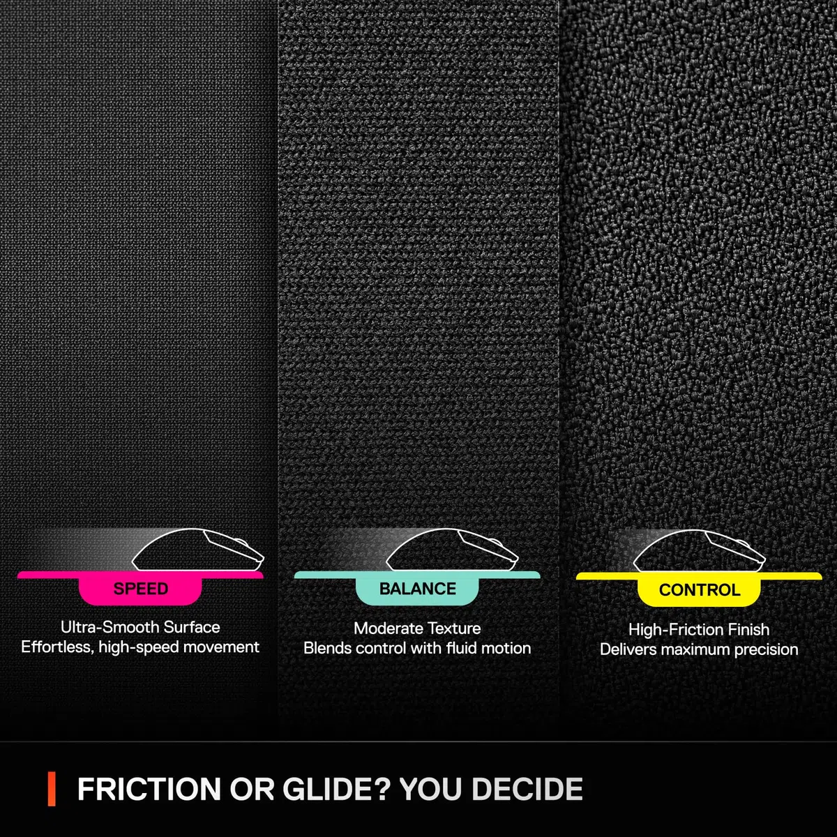 SteelSeries QcK XL Performance Speed Gaming Mousepad - Densità extra per una scorrevolezza fluida - Cuciture a basso profilo - Base in gomma neoprene antiscivolo - 40 x 87,5 cm - FPS, MOBA, RTS, MMO