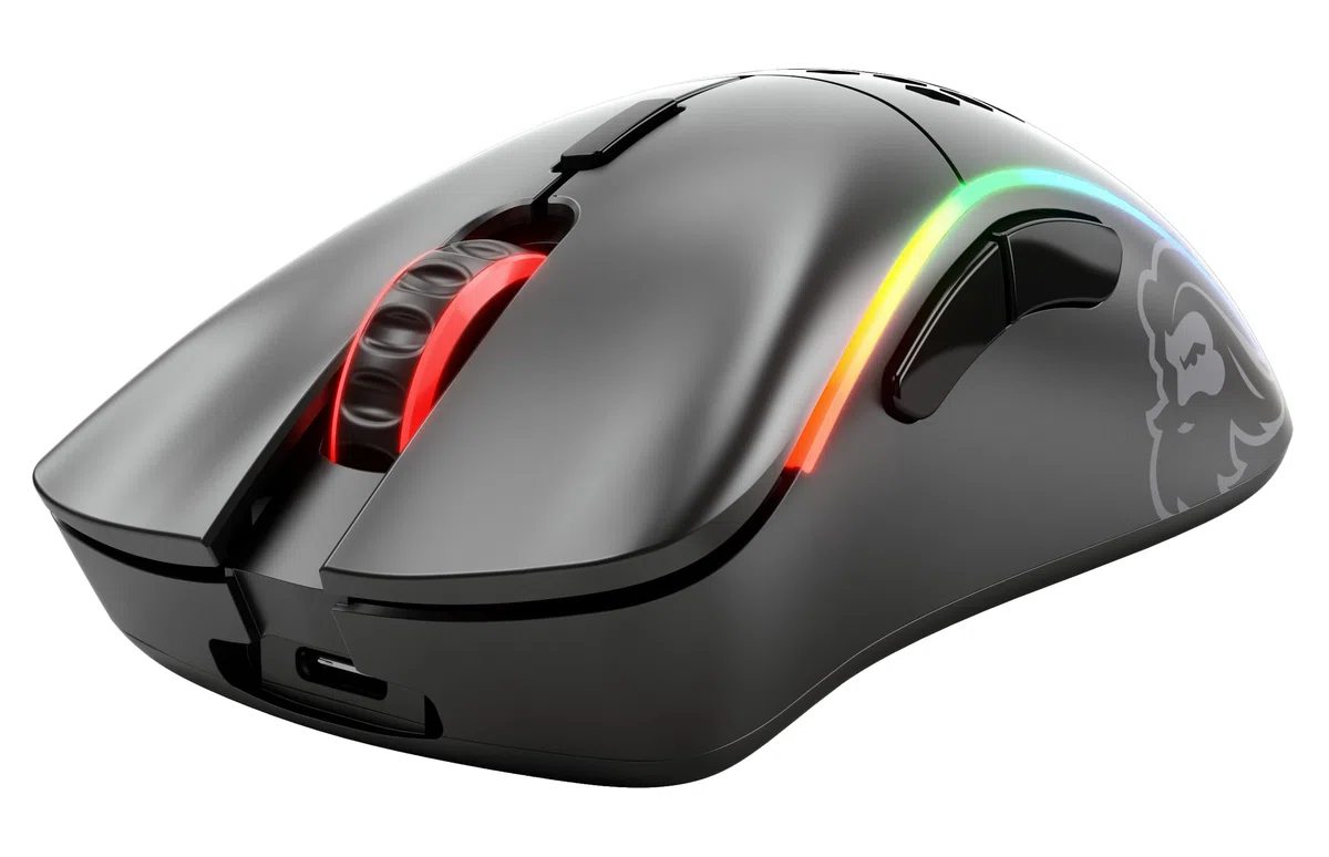 GLORIOUS Gaming Model D- (Piccolo) Wireless Mouse da Gaming Senza Fili - Superleggero 67 g, Design a Nido D'ape, RGB, ergonomico, Wireless 2,4 GHz Senza Lag, Fino a 71 ore di batteria - Nero opaco
