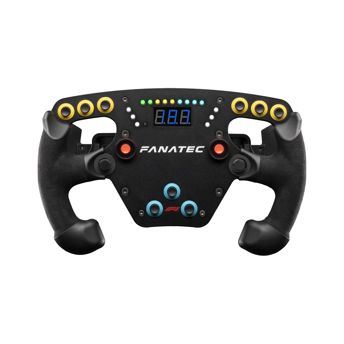 FANATEC ClubSport F1 Esports V2 Volante – PC | Con Licenza Ufficiale Formula 1, LED RGB, Paddle Magnetici, Impugnature in Alcantara, Display a LED Blu