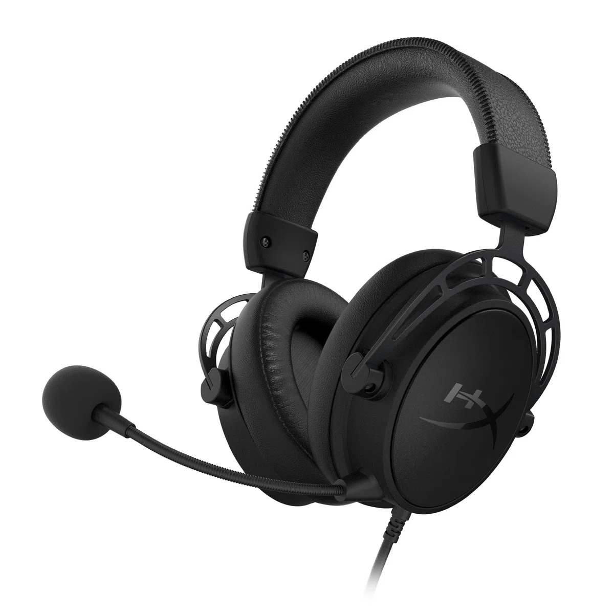 HyperX Cloud Alpha S, Cuffie Gaming con Jack Audio da 3,5 mm e USB-A, Comandi sul Cavo, Telaio in Alluminio, Cuscinetti in Memory Foam Rivestiti in Similpelle, Adatto per PS4, Xbox e PC, Nero