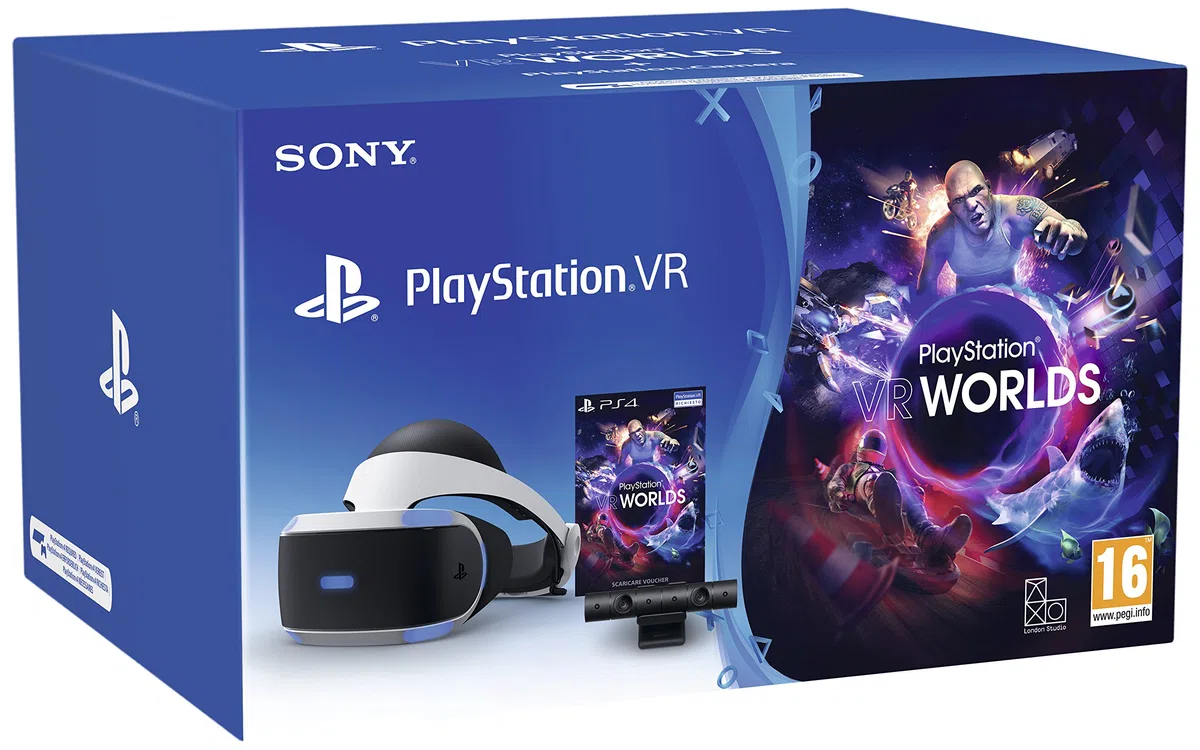 PlayStation 4 PS VR V2 Bundle with Camera and VR Worlds Voucher