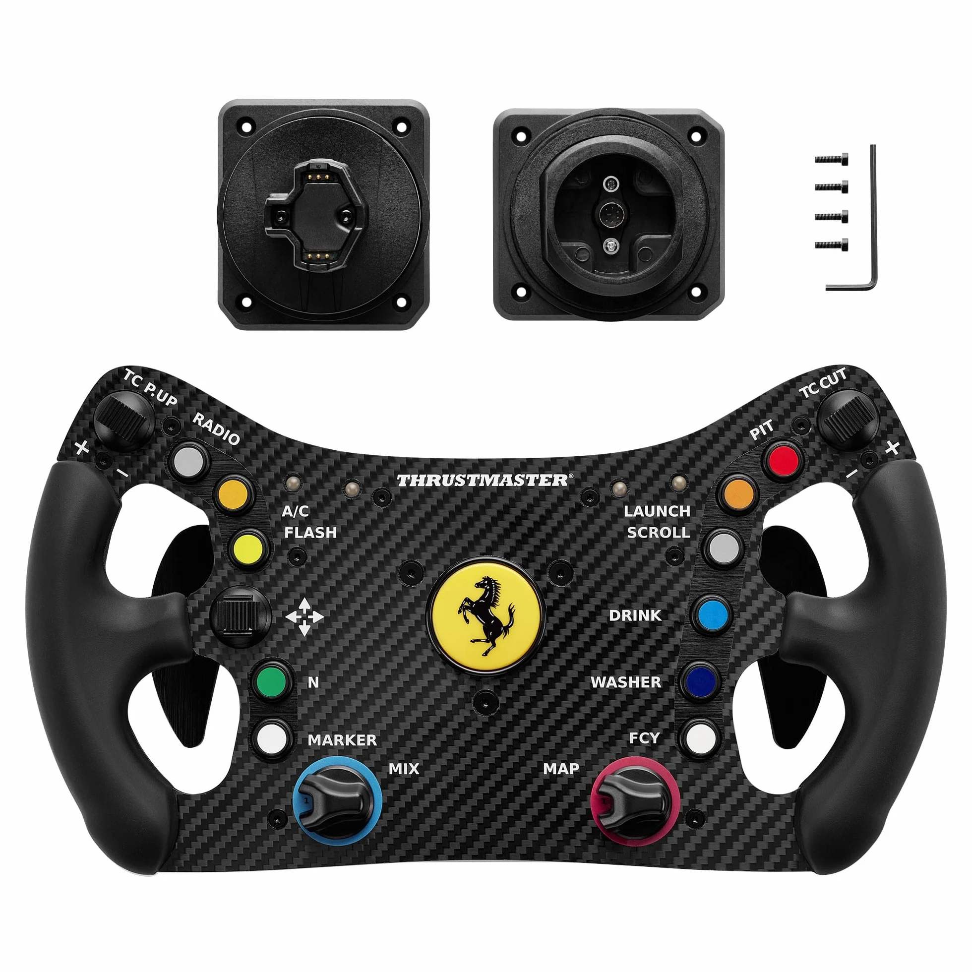 Thrustmaster Ferrari 488 GT3 Wheel Add-On, Volante Racing, PC, PS5, PS4, Xbox Series X|S, Xbox One, Su Licenza Ufficiale Ferrari