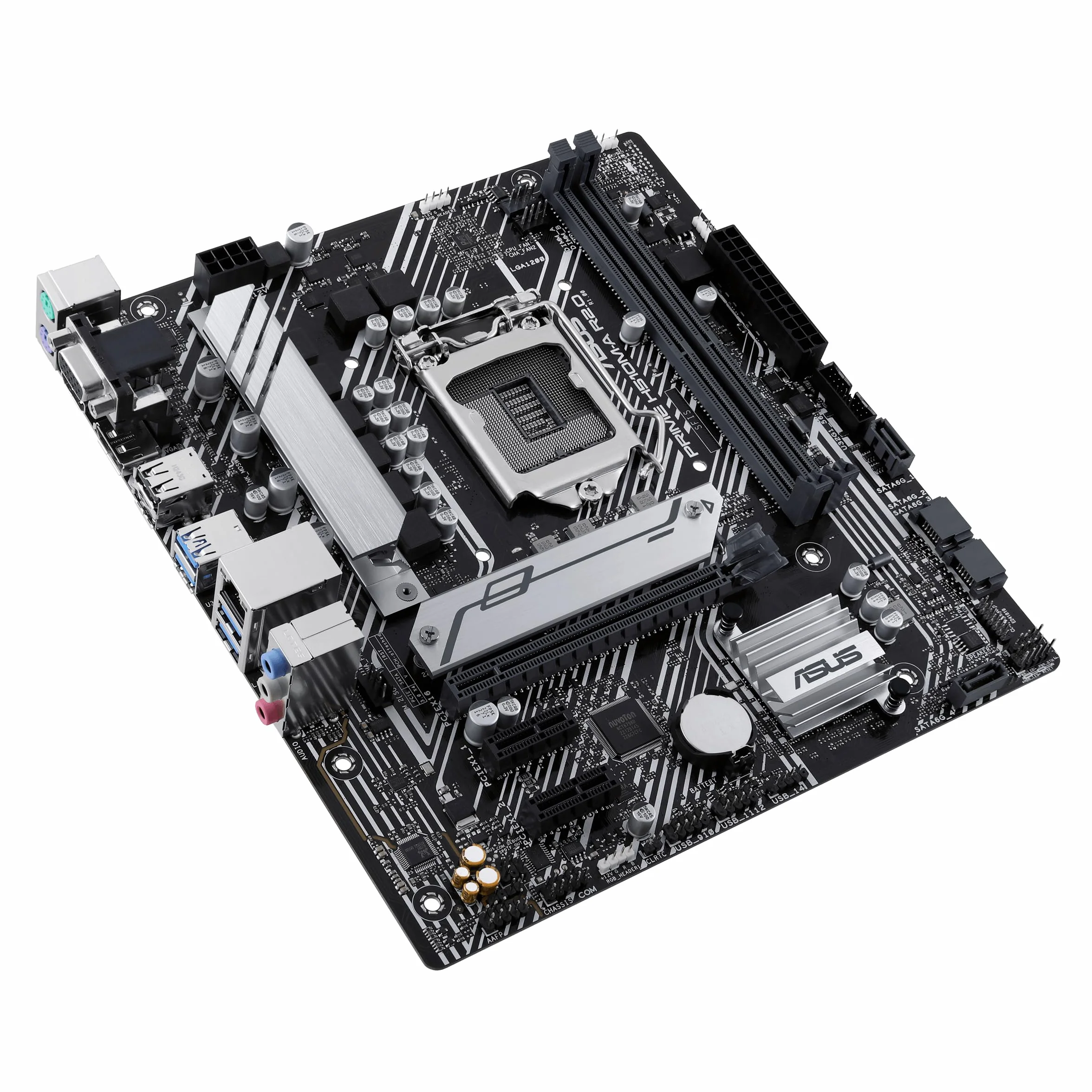 ASUS PRIME H510M-A R2.0 Scheda madre Intel Micro ATX, DDR4 LGA 1200, 4 SATA 6Gb/s, slot M.2, Ethernet Realtek, DisplayPort, HDMI, USB 3.2 Gen 2 e Type-C, Aura Sync