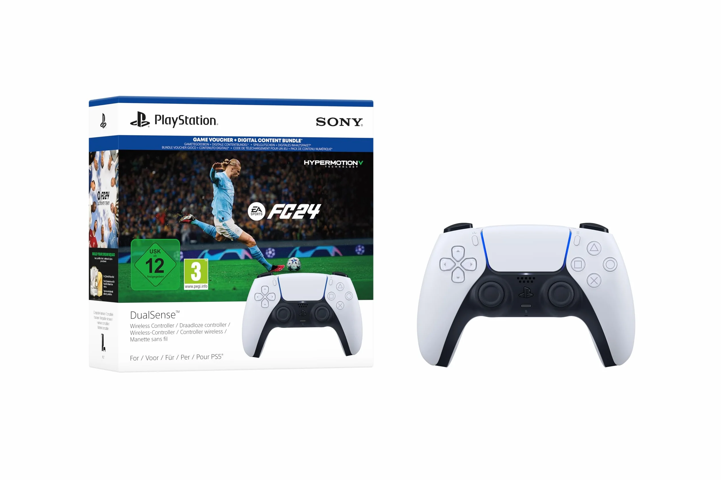Playstation 5 Dualsense bianco + EA FC 24
