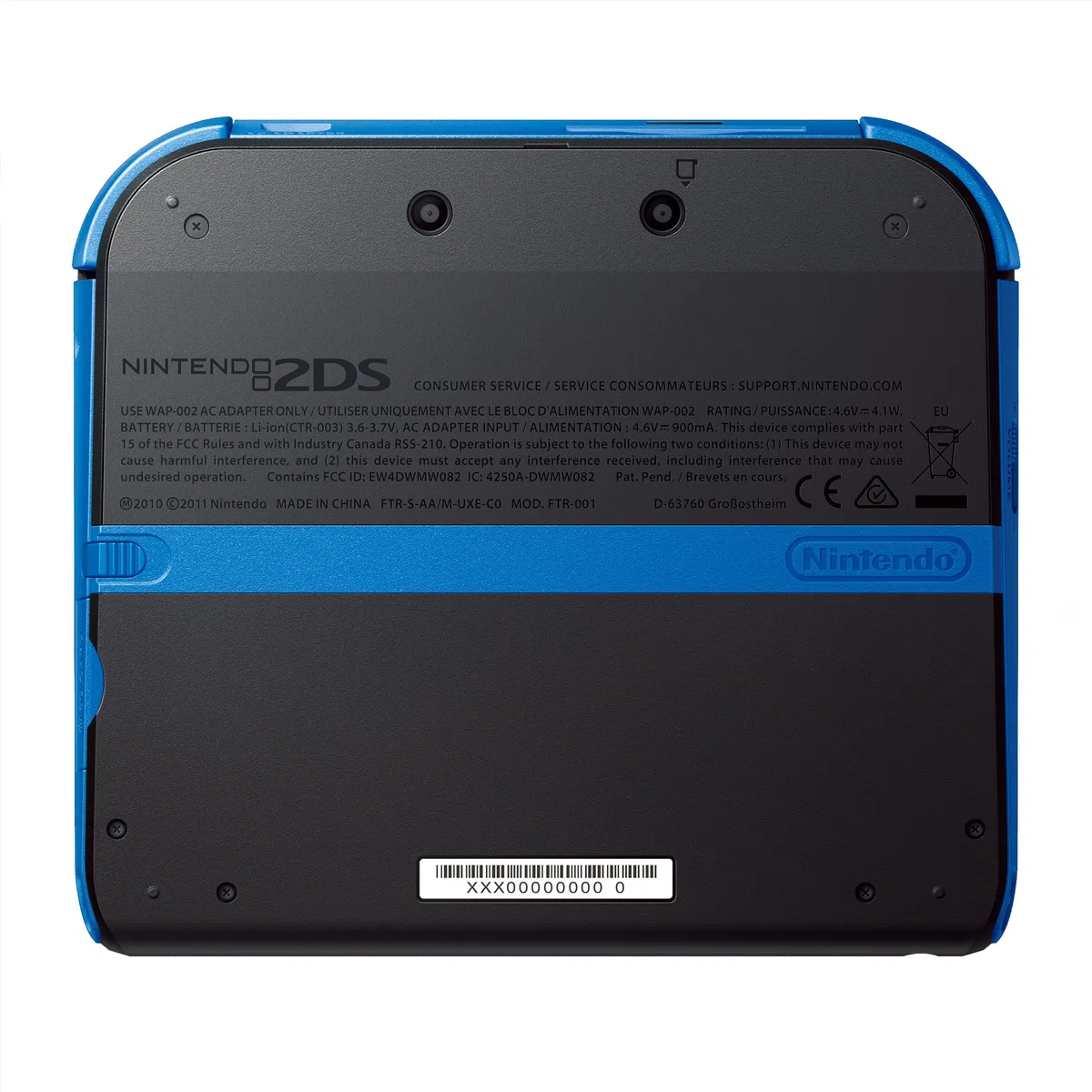Nintendo 2DS - Konsole, schwarz/blau - [Edizione: Germania]