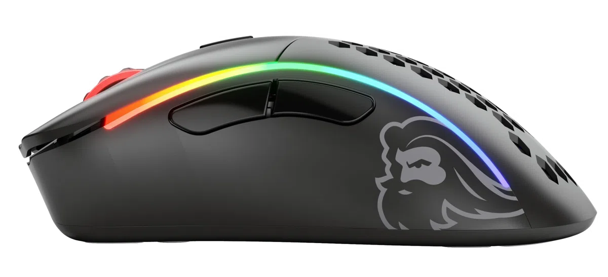 GLORIOUS Gaming Model D- (Piccolo) Wireless Mouse da Gaming Senza Fili - Superleggero 67 g, Design a Nido D'ape, RGB, ergonomico, Wireless 2,4 GHz Senza Lag, Fino a 71 ore di batteria - Nero opaco