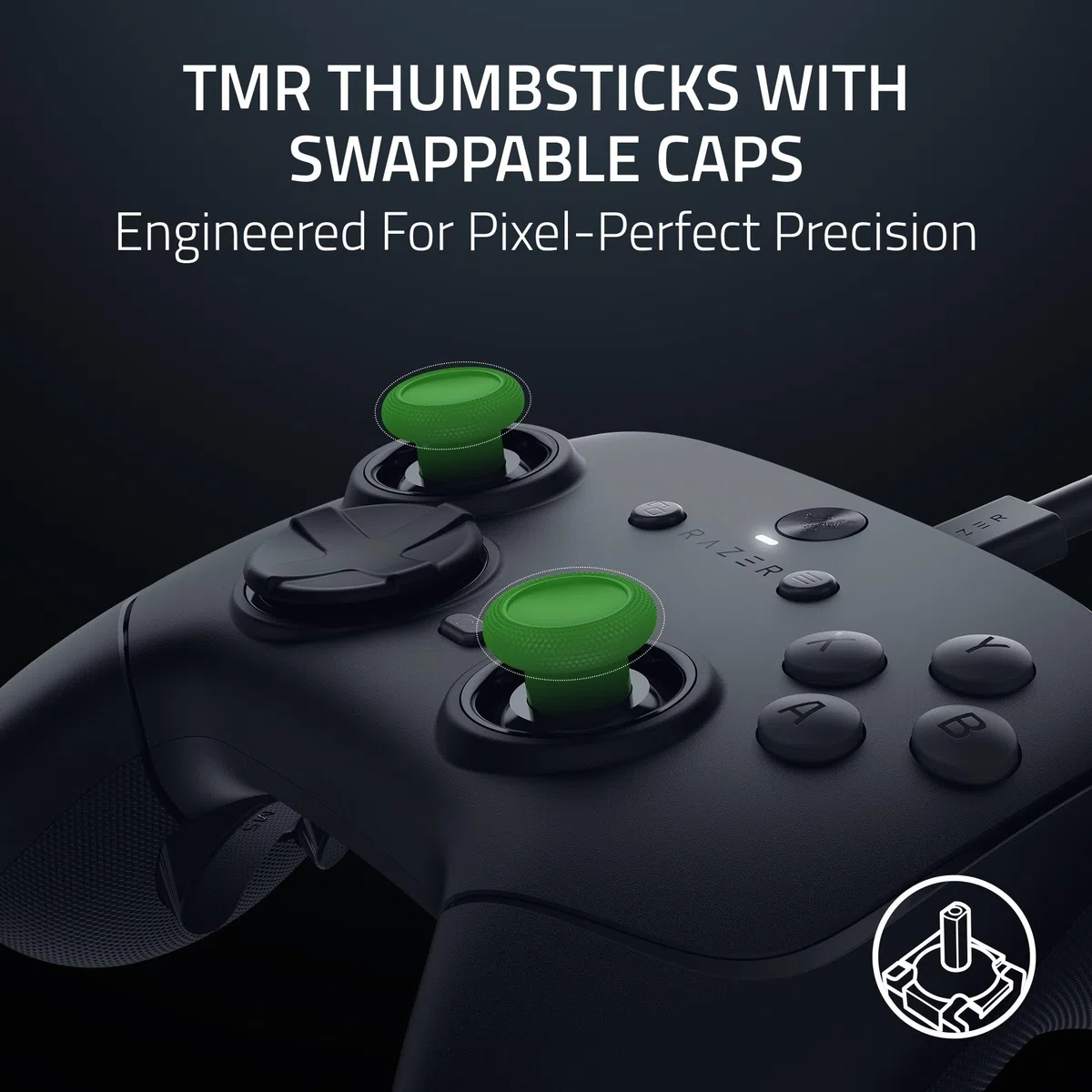 Razer Wolverine V3 Tournament Edition 8K PC Wired Gaming Controller: frequenza di polling 8000 Hz - levette TMR con tappi sostituibili - Design ergonomico - 6 pulsanti rimappabili - trigger rapidi