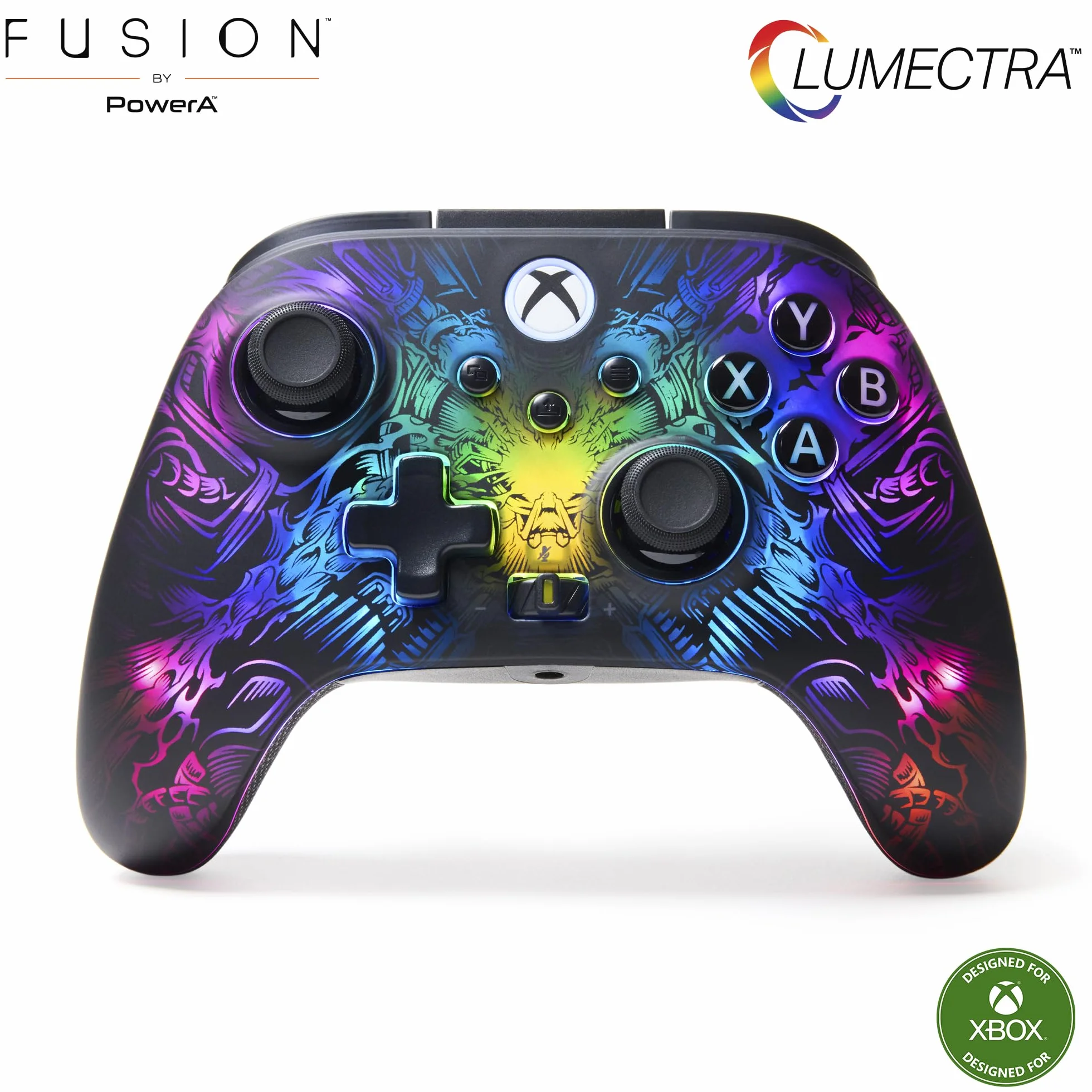 PowerA Migliora il tuo livello di gioco con il controller wireless FUSION Pro per Xbox Series X|S con Lumectra. Dotato di illuminazione LED RGB Ghost, levette Quick-Twist e moduli a effetto Hall.