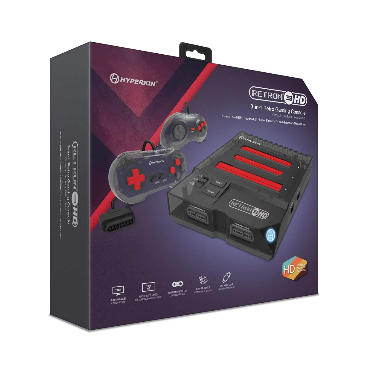 Sega Console Retrò Genesis 3 in 1 HD 1080p Wi-Fi Gamepad